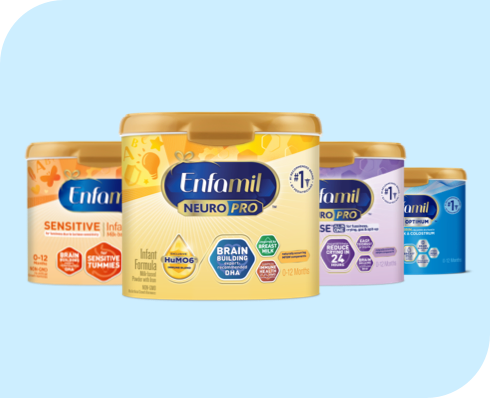 Lineup of Enfamil formulas