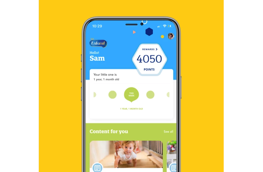 Enfamil Mobile App home screen