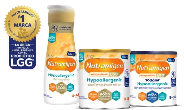 Nutramigen RTU, Nutramigen con Enflora LGG y Nutramigen con Enflora LGG Toddler